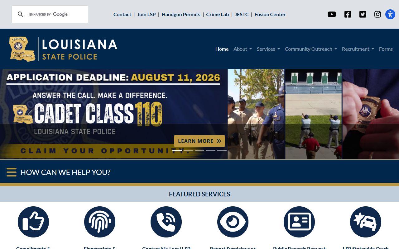 Union Parish arrest records Louisiana State Police registry source