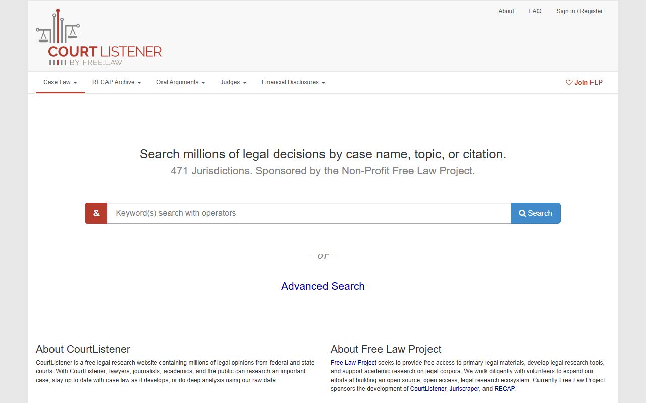 Union Parish court records CourtListener legal research alternative
