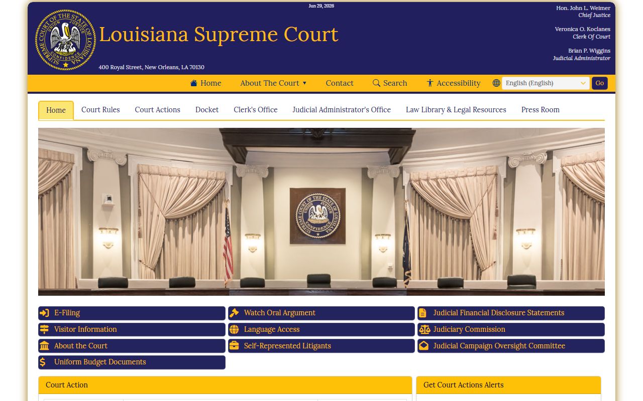 Union Parish court records Louisiana Supreme Court judiciary gateway