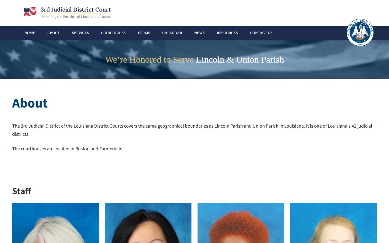 Union Parish District Court Third Judicial District Court about judges