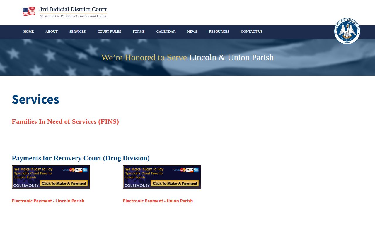Union Parish District Court Third JDC services